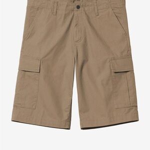 Carhartt Men's WIP Tan Brown Khaki Like New Waist 32 Cargo Shorts Work in Prog